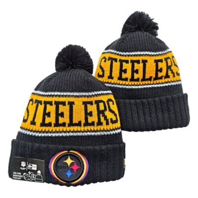 Pittsburgh Steelers Cuffed Knit Hat with Pom