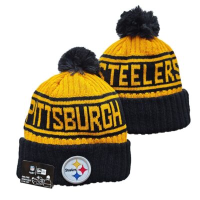 Pittsburgh Steelers Cuffed Knit Hat with Pom