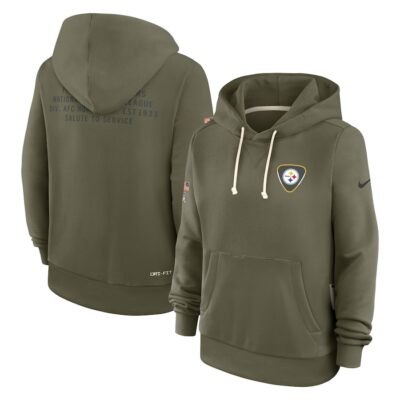 Pittsburgh Steelers Women's 2025 Salute to Service Sideline Standard Issue Dri-FIT Hoodie - Olive