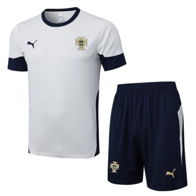 Portugal 2024 2025 White Soccer Jersey Shorts Set