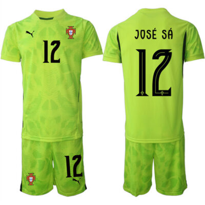 Portugal Team #12 Jose Sa 2025 Green Soccer Jersey Suit