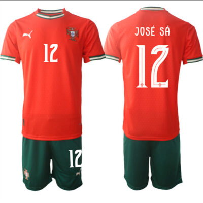 Portugal Team #12 Jose Sa 2025 Red Home Soccer Jersey Suit