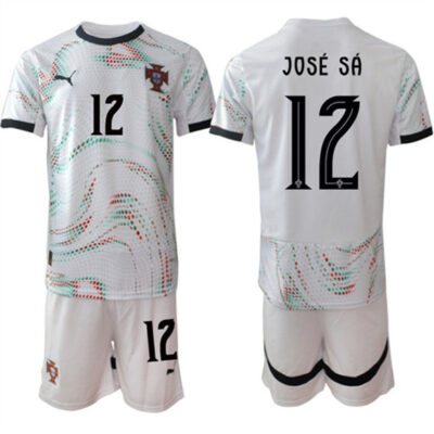 Portugal Team #12 Jose Sa 2025 White Away Soccer Jersey Suit