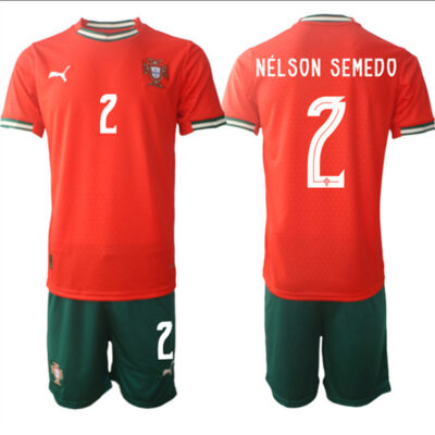 Portugal Team #2 Nelson Semedo 2025 Red Home Soccer Jersey Suit