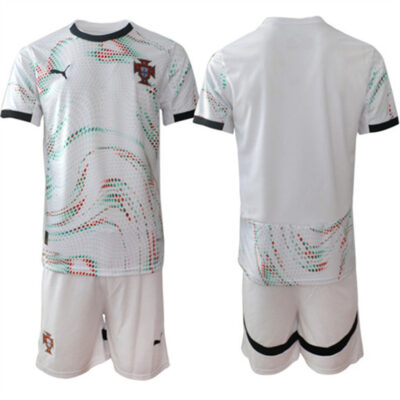 Portugal Team Blank 2025 White Away Soccer Jersey Suit