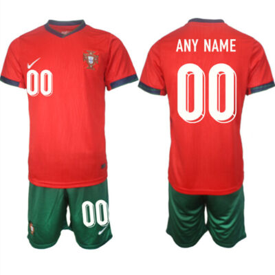 Portugal Team Custom 2024-25 Red Home Soccer Jersey Suit