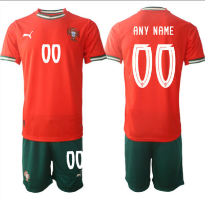 Portugal Team Custom 2025 Red Home Soccer Jersey Suit