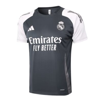 Alternative view of Real Madrid 2024 2025 Black White Soccer Jersey Shorts Set