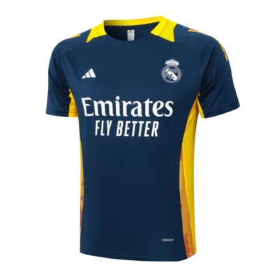 Alternative view of Real Madrid 2024 2025 Blue Yellow Soccer Jersey Shorts Set
