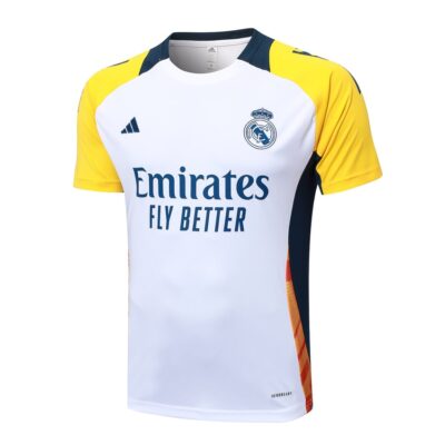 Alternative view of Real Madrid 2024 2025 White Yellow Short Jersey Set