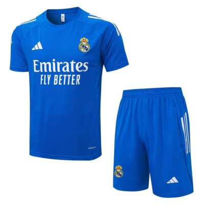 Real Madrid 2025 2026 Light Blue Soccer Jersey Shorts Set