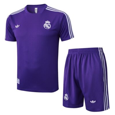 Real Madrid 2025 2026 Purple Soccer Jersey Shorts Set