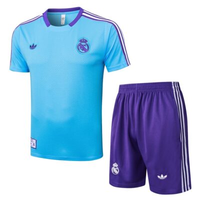 Real Madrid 2025 2026 Sky Blue Soccer Jersey Shorts Set