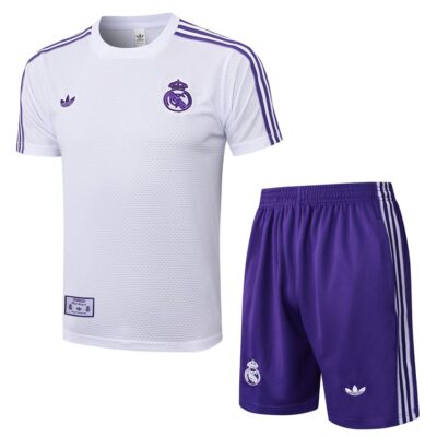 Real Madrid 2025 2026 White Purple Kit Shorts