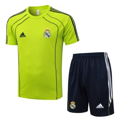 Real Madrid 2025 2026 Yellow Soccer Jersey Shorts Set