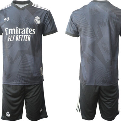 Real Madrid Blank 22/23 Black Soccer Jersey Suit