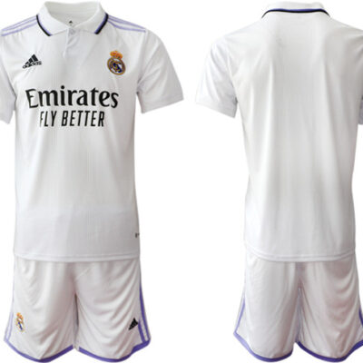 Real Madrid Blank 22/23 White Home Soccer Jersey Suit
