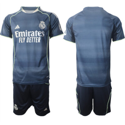 Real Madrid Custom 2025/26 Navy Away Soccer Jersey Suit