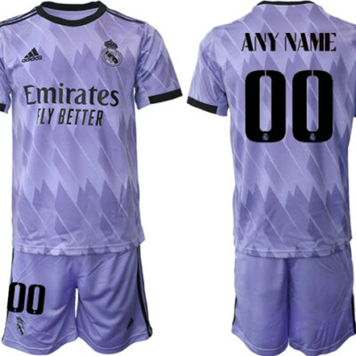 Real Madrid Custom 22/23 Purple Away Soccer Jersey Suit