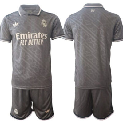 Real Madrid Custom 24/25 Gray Third Soccer Jersey Suit