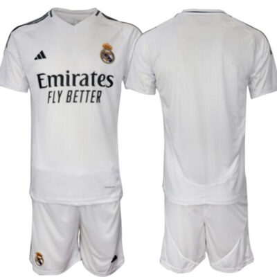 Real Madrid Custom 24/25 White Home Soccer Jersey Suit