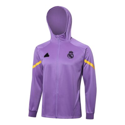 Alternative view of Real Madrid Hooded Tracksuit Sweatshirt 2024 2025 Purple