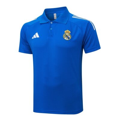 Alternative view of Real Madrid Polo + Pants 2025 2026 Light Blue Training Tracksuit