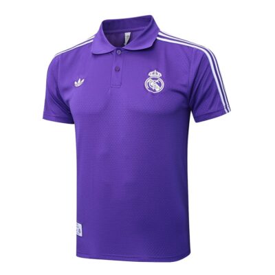 Alternative view of Real Madrid Polo + Pants 2025 2026 Purple Training Tracksuit