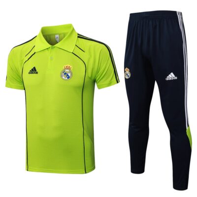 Real Madrid Polo + Pants 2025 2026 Yellow Training Tracksuit