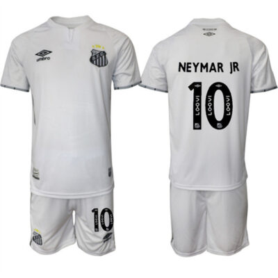 Santos F.C. #10 Neymar Jr 25/26 White Home Soccer Jersey Suit