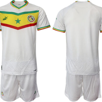 Senegal Custom White Home Soccer Jersey Suit