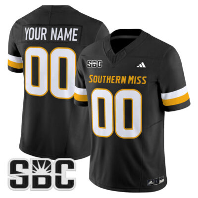 Southern Miss Golden Eagles 2025 Vapor Limited Custom Jersey - Black