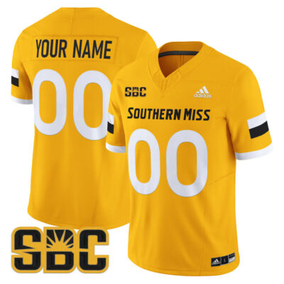 Southern Miss Golden Eagles 2025 Vapor Limited Custom Jersey - Gold