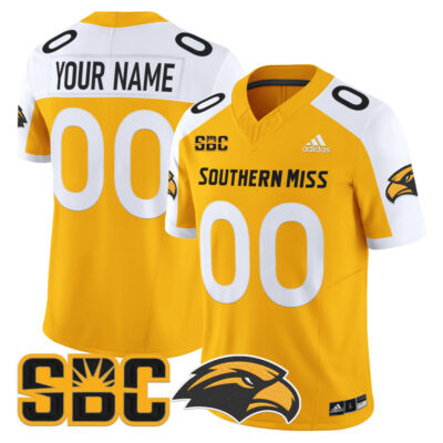Southern Miss Golden Eagles 2025 Vapor Limited Custom Jersey - Gold Alternate