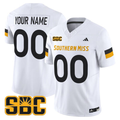 Southern Miss Golden Eagles 2025 Vapor Limited Custom Jersey - White