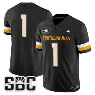 Southern Miss Golden Eagles 2025 Vapor Limited Jersey - Black #1 Team