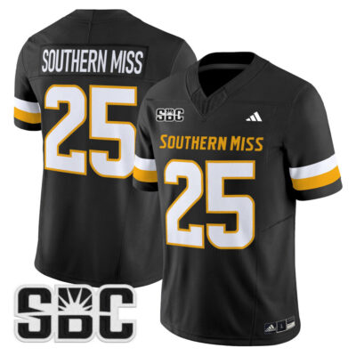 Southern Miss Golden Eagles 2025 Vapor Limited Jersey - Black #25 Southern Miss