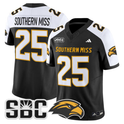 Southern Miss Golden Eagles 2025 Vapor Limited Jersey - Black Alternate #25 Southern Miss