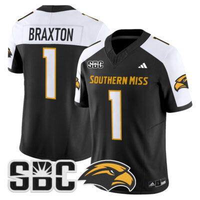 Southern Miss Golden Eagles 2025 Vapor Limited Jersey - Black Alternate Braylon Braxton