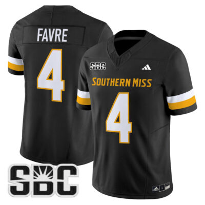 Southern Miss Golden Eagles 2025 Vapor Limited Jersey - Black Brett Favre