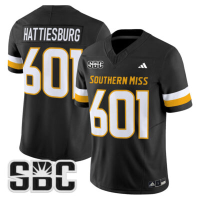Southern Miss Golden Eagles 2025 Vapor Limited Jersey - Black Hattiesburg 601