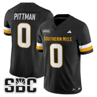 Southern Miss Golden Eagles 2025 Vapor Limited Jersey - Black Jeffery Pittman