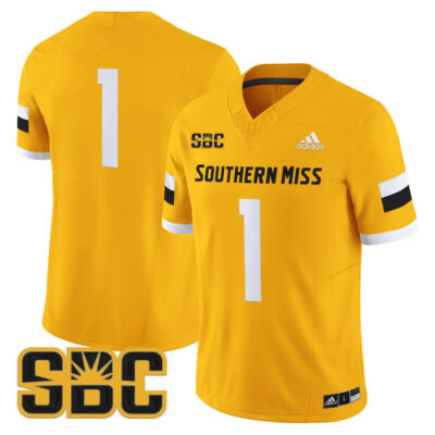 Southern Miss Golden Eagles 2025 Vapor Limited Jersey - Gold #1 Team