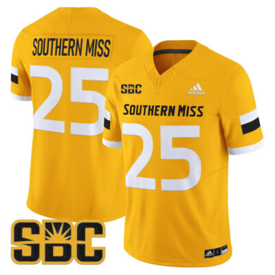 Southern Miss Golden Eagles 2025 Vapor Limited Jersey - Gold #25 Southern Miss