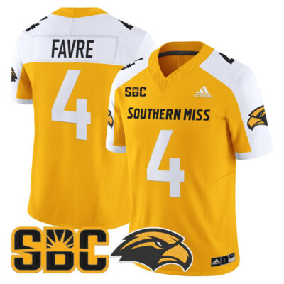 Southern Miss Golden Eagles 2025 Vapor Limited Jersey - Gold Alternate Brett Favre