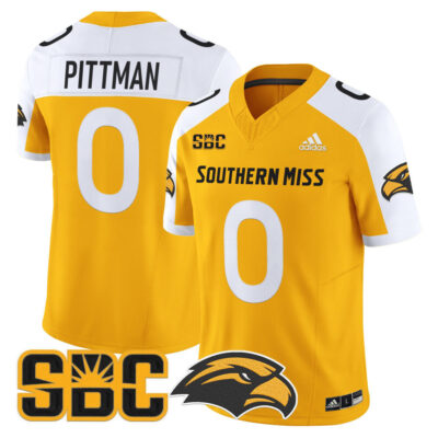 Southern Miss Golden Eagles 2025 Vapor Limited Jersey - Gold Alternate Jeffery Pittman
