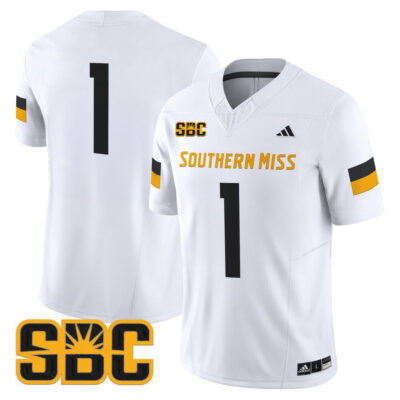 Southern Miss Golden Eagles 2025 Vapor Limited Jersey - White #1 Team