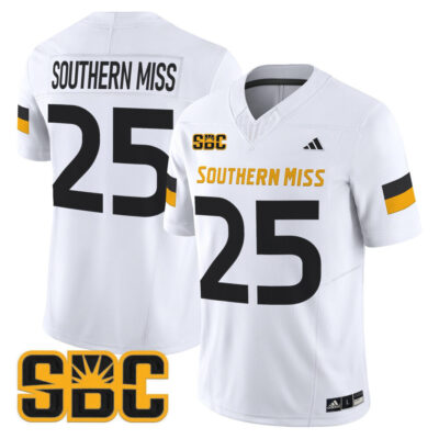 Southern Miss Golden Eagles 2025 Vapor Limited Jersey - White #25 Southern Miss