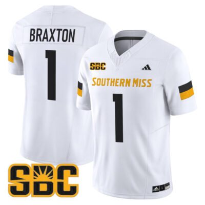 Southern Miss Golden Eagles 2025 Vapor Limited Jersey - White Braylon Braxton