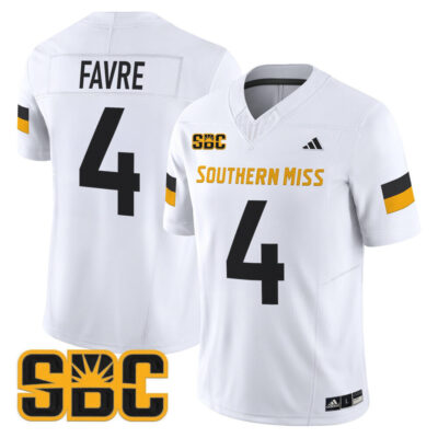 Southern Miss Golden Eagles 2025 Vapor Limited Jersey - White Brett Favre